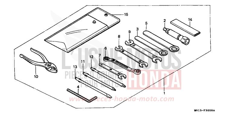 TOOLS for Africa Twin 750 FROLIDA BLUE (PB182G) from 1991